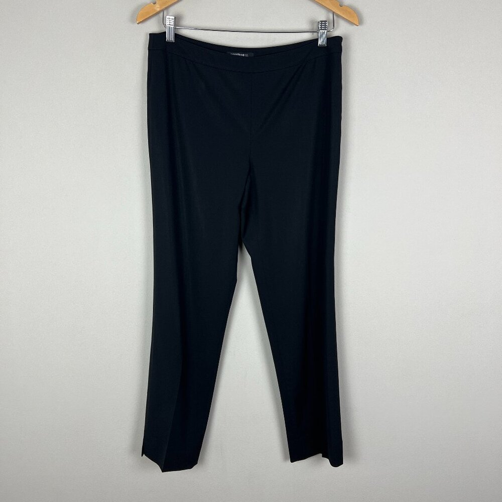 Lafayette 148 Dress Pants Womens‎ 8P Black Wool Stretch Classic Office Career